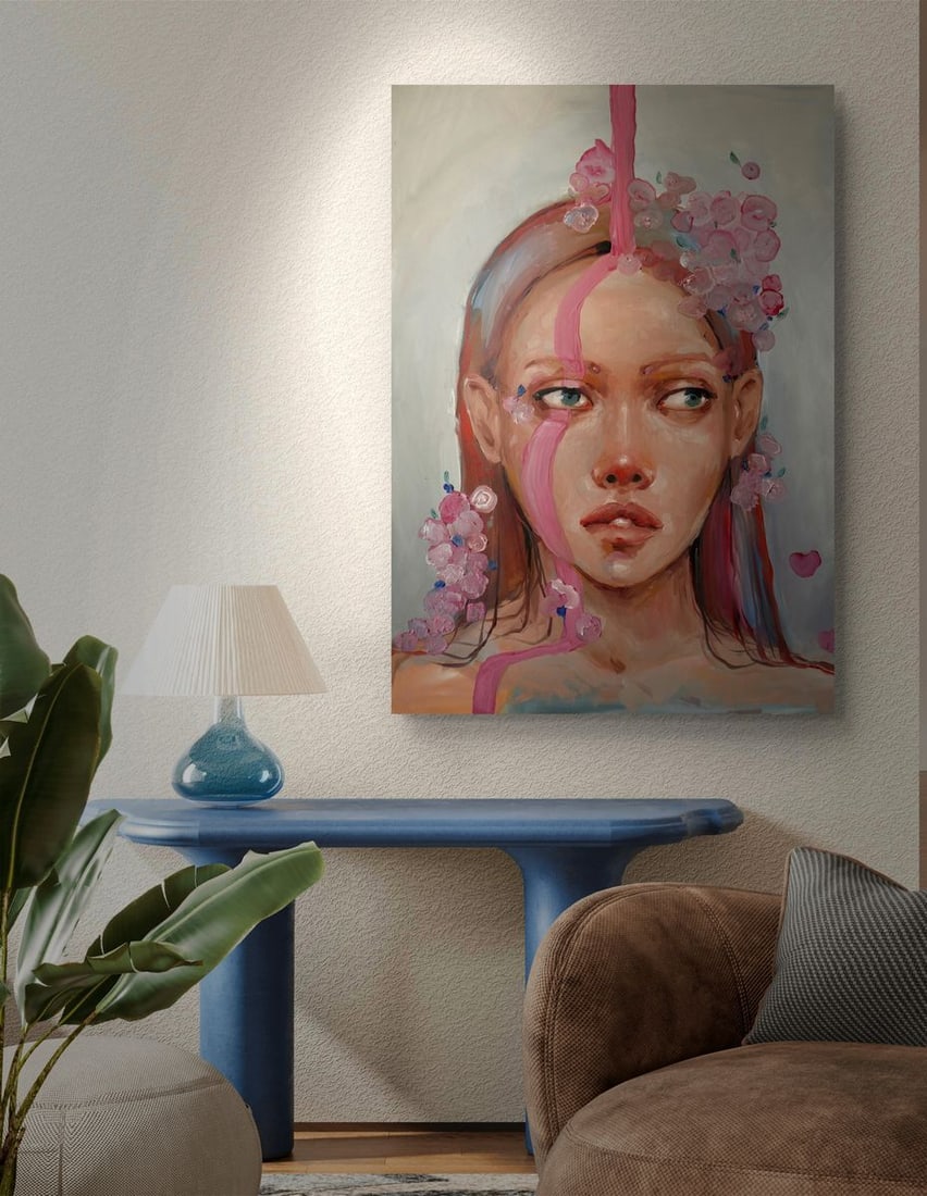 Oil painting Pink rain Victoria Kagalovska - 3