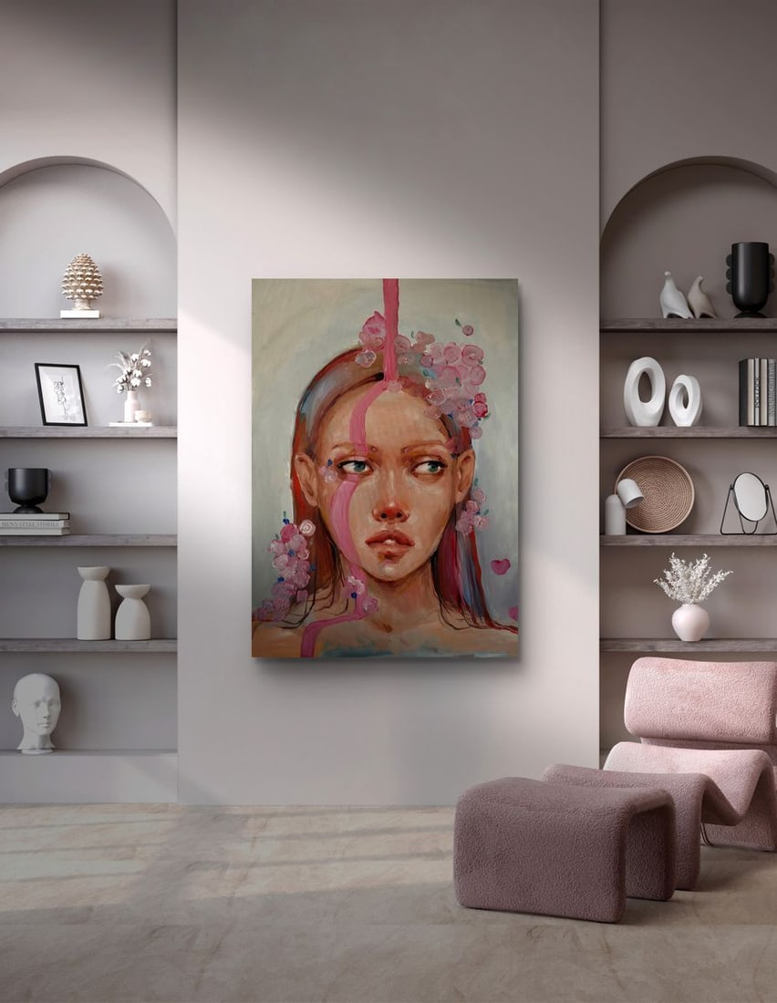 Oil painting Pink rain Victoria Kagalovska - 4