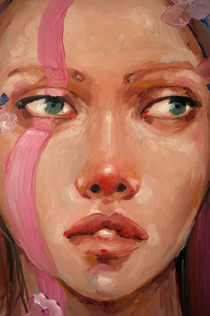 Oil painting Pink rain Victoria Kagalovska - 5