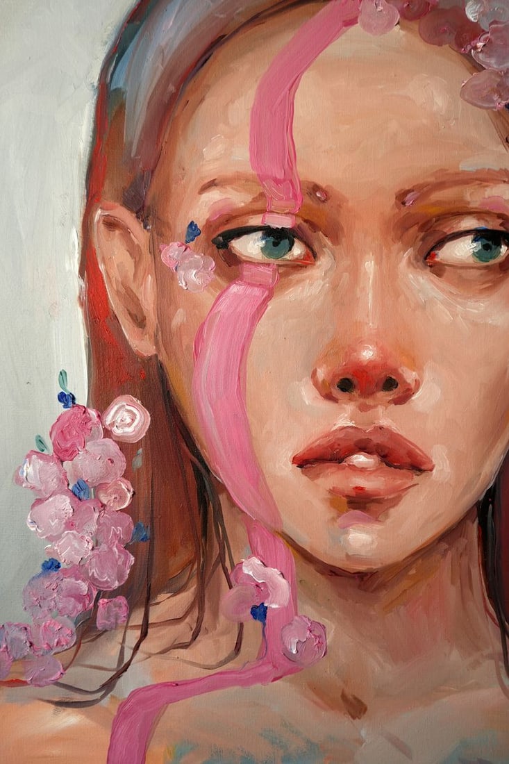 Oil painting Pink rain Victoria Kagalovska - 6