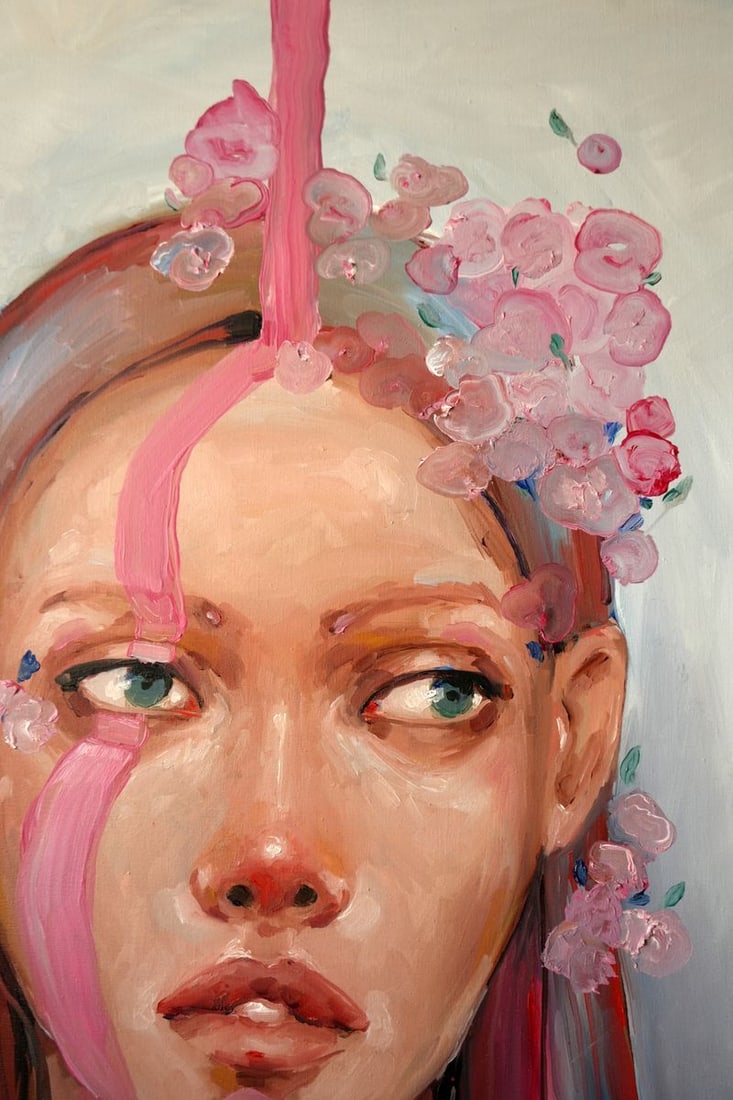 Oil painting Pink rain Victoria Kagalovska - 7