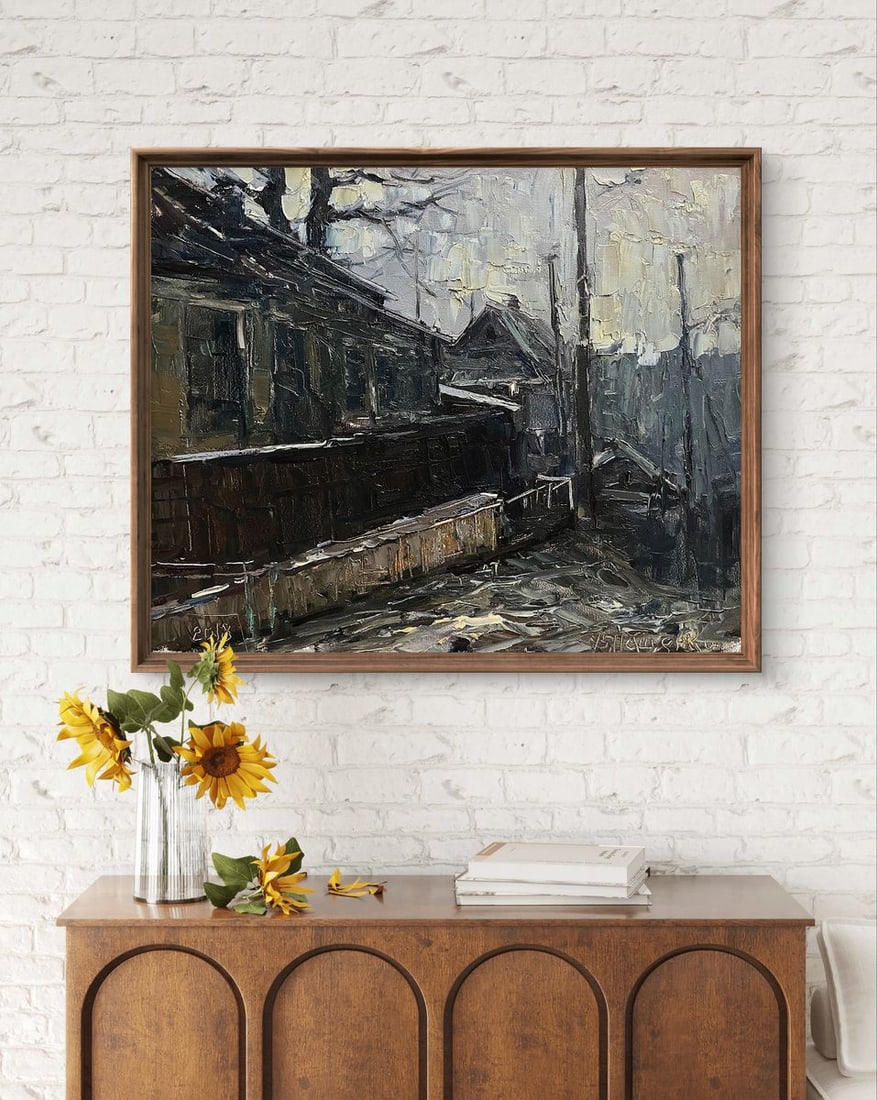 Oil painting Old street Volodymyr Pashchenko - 2
