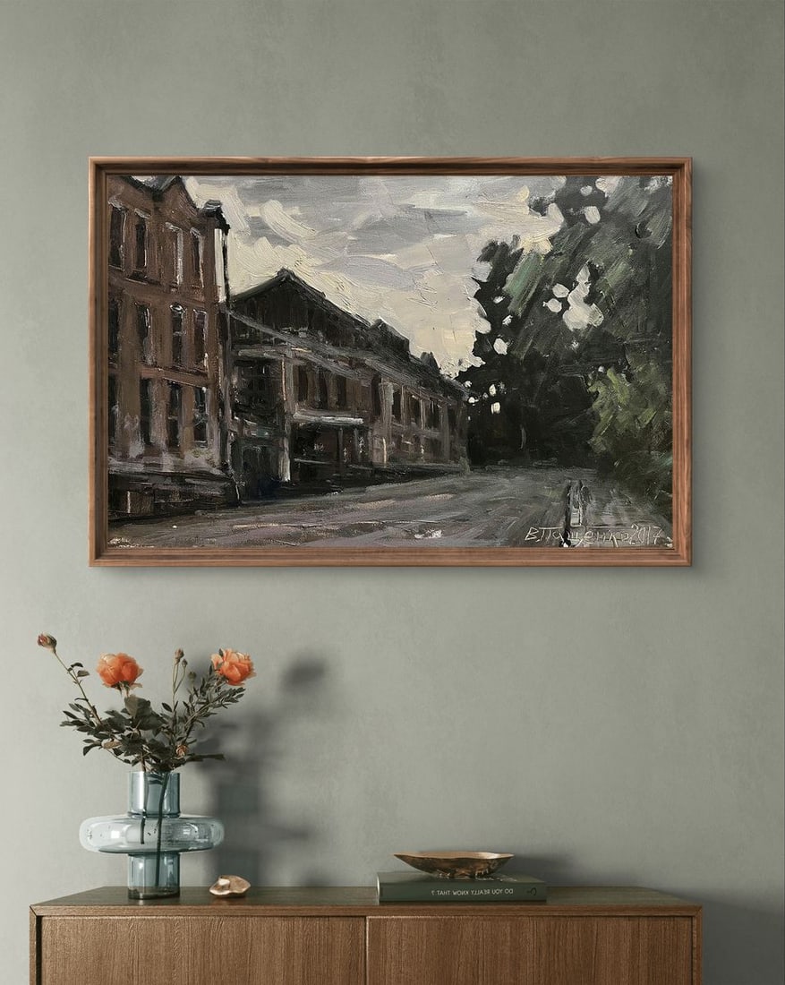 Oil painting Old town Volodymyr Pashchenko - 2
