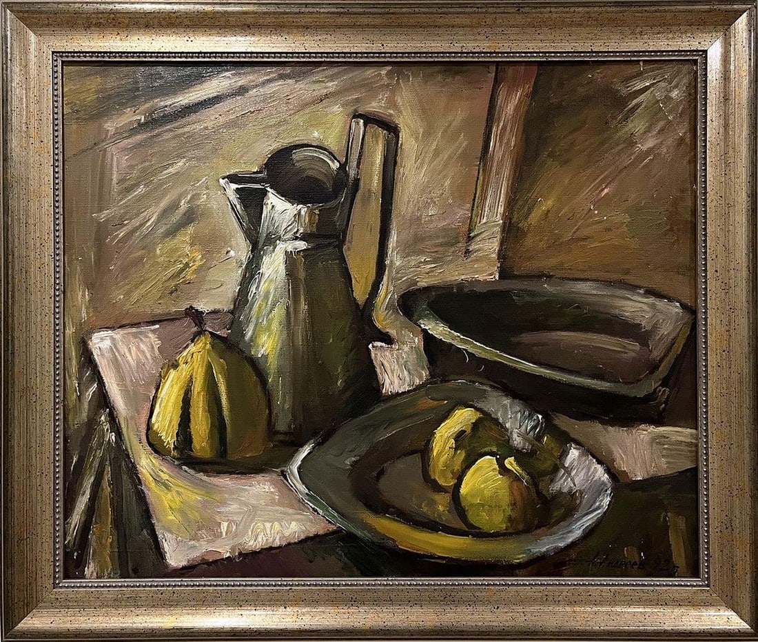 Oil painting Still life with quince and old dishes Oleksandr Andreev - 2