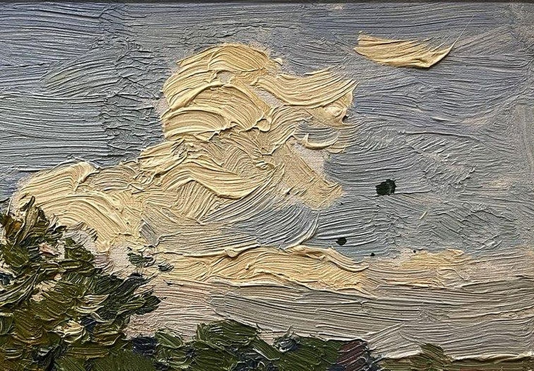 Oil painting White clouds Yury Konovalov - 6