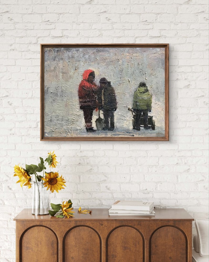 Oil painting Construction site Volodymyr Pashchenko - 2
