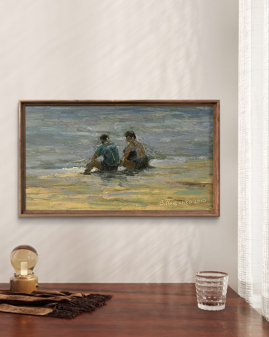 Oil painting To the beach with a friend Volodymyr Pashchenko - 3
