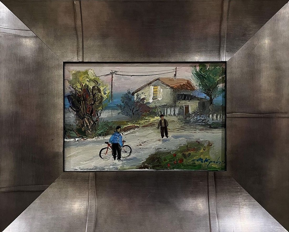 Oil painting By bike Dmytro Kravtsov - 2
