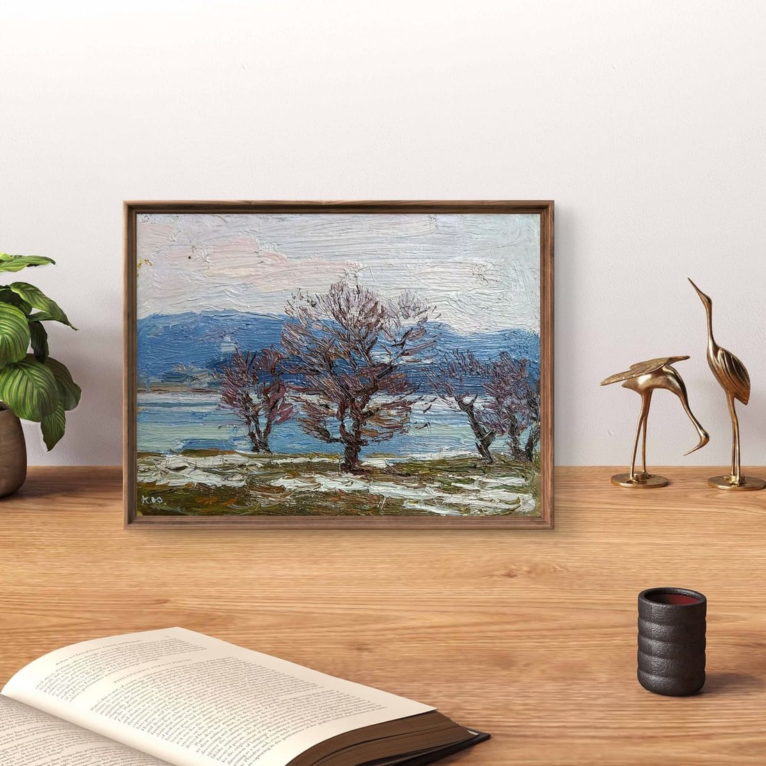 Oil painting The snow is melting Yury Konovalov - 3