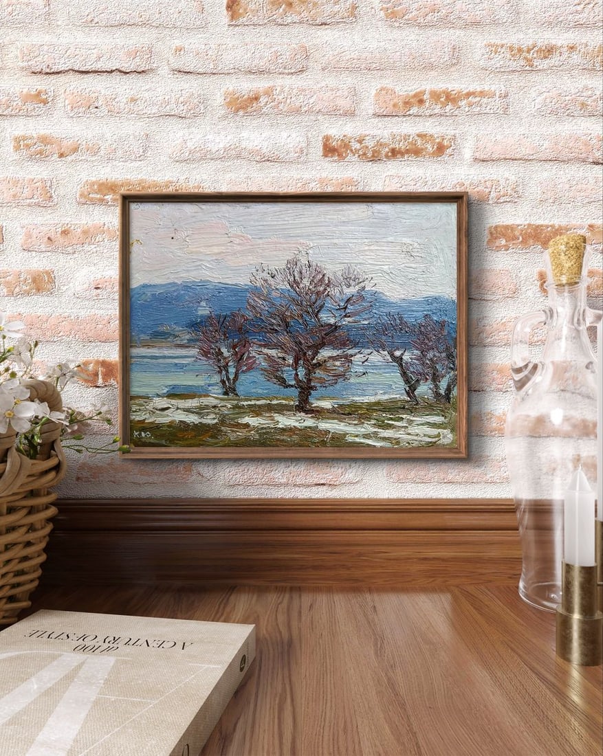 Oil painting The snow is melting Yury Konovalov - 4