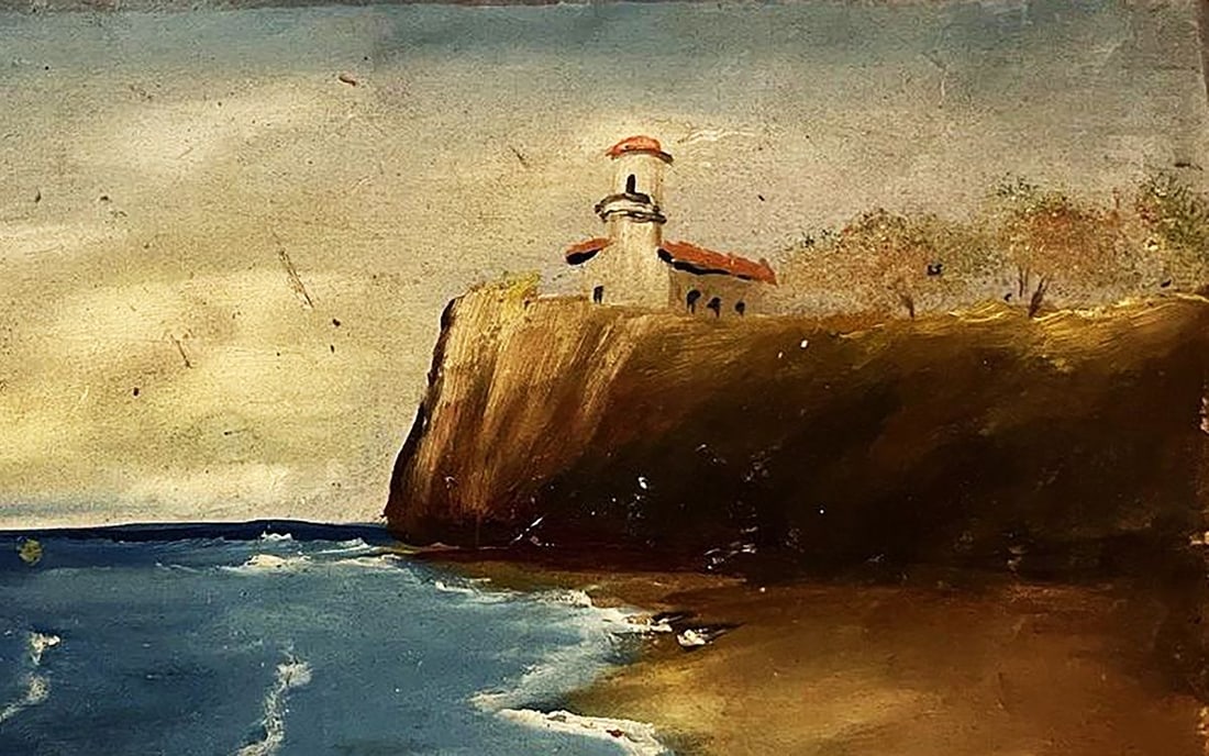 Oil painting House on the Hill Unknown artist - 5