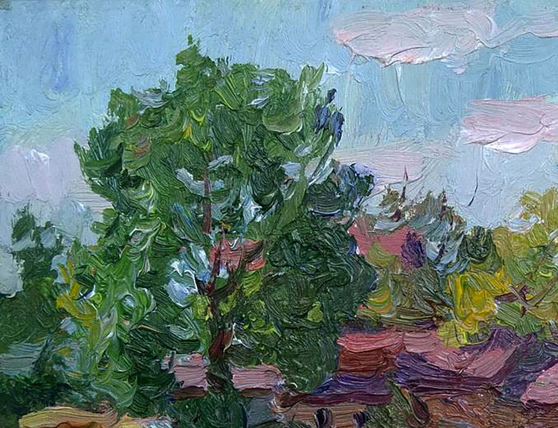 Oil painting Rural life Yury Konovalov - 5