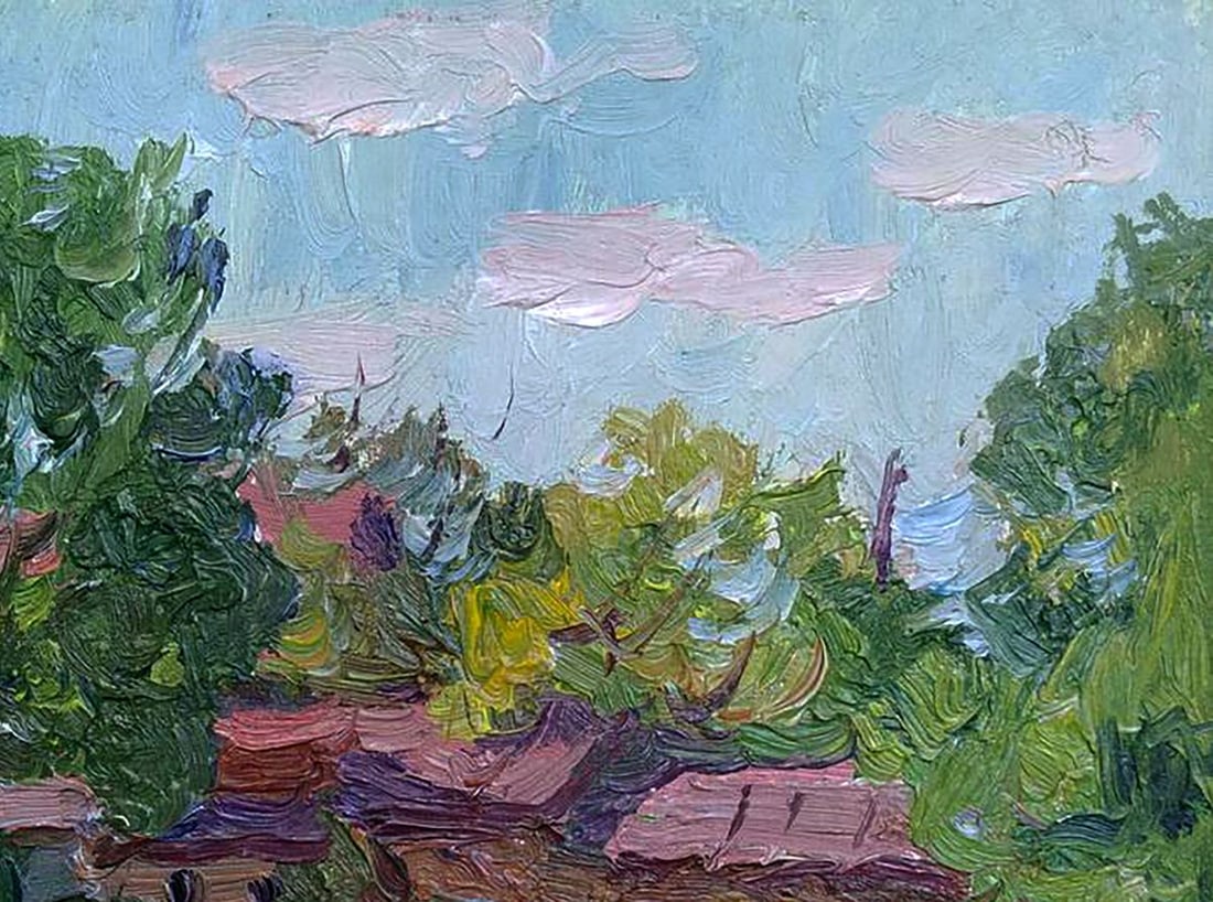 Oil painting Rural life Yury Konovalov - 6