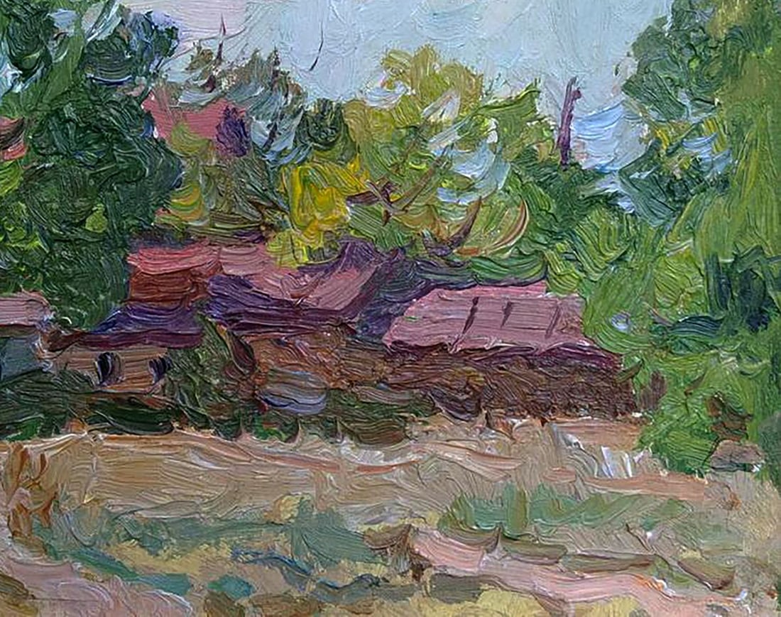 Oil painting Rural life Yury Konovalov - 8