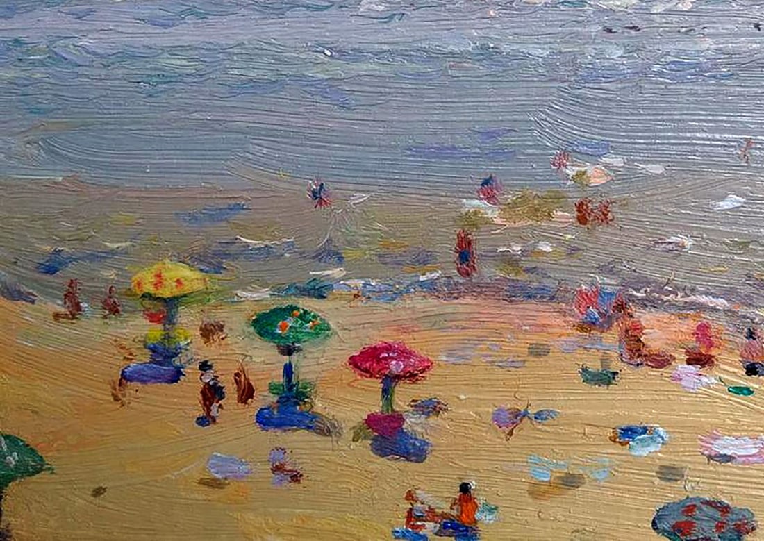 Oil painting City beach Yury Konovalov - 7