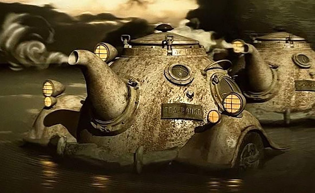 Digital art Mars rover tea party on Phobos Yuriy Laptev - 6