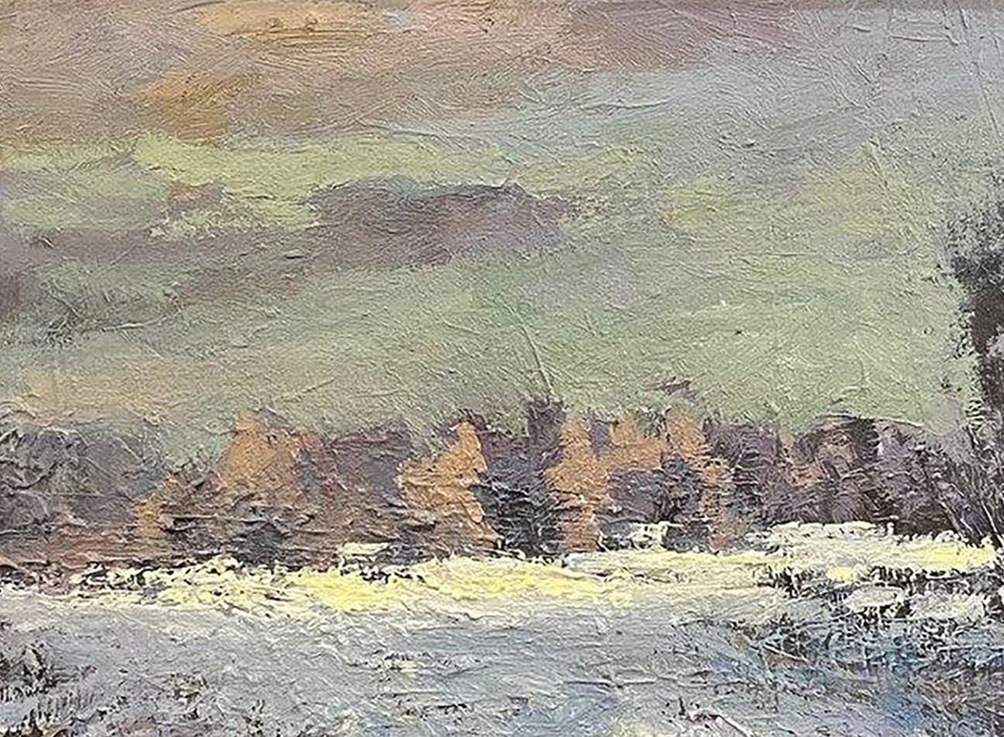 Oil painting Fields behind Opishna Volodymyr Pashchenko - 5