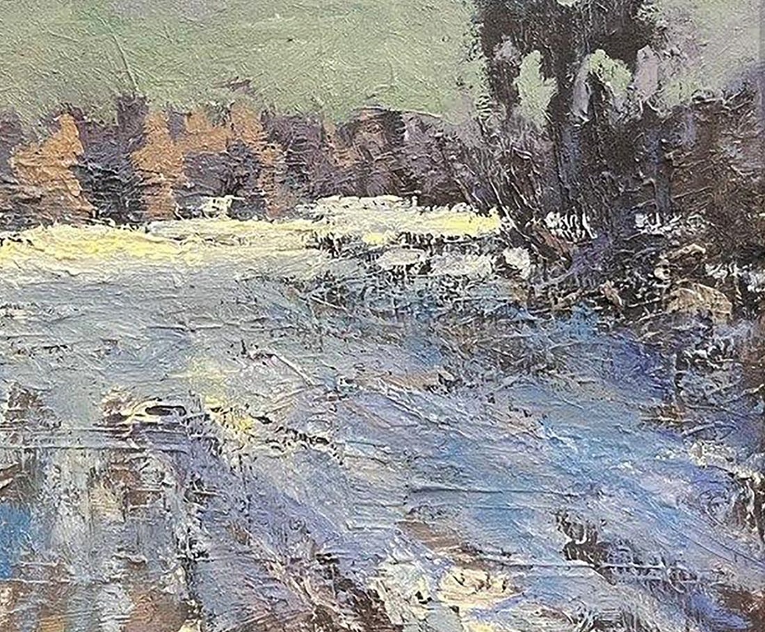 Oil painting Fields behind Opishna Volodymyr Pashchenko - 8
