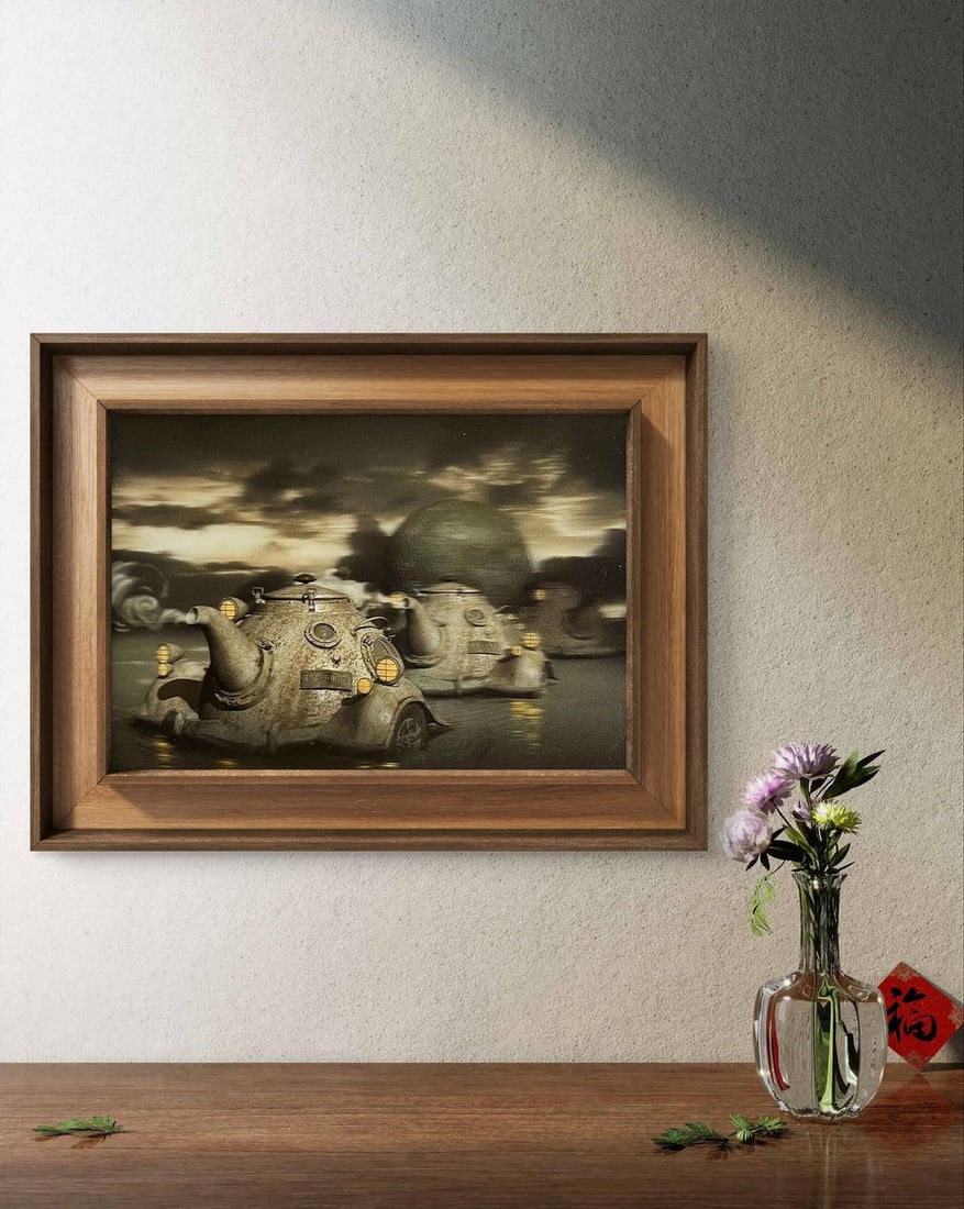 Digital art Mars rover tea party on Phobos Yuriy Laptev - 4