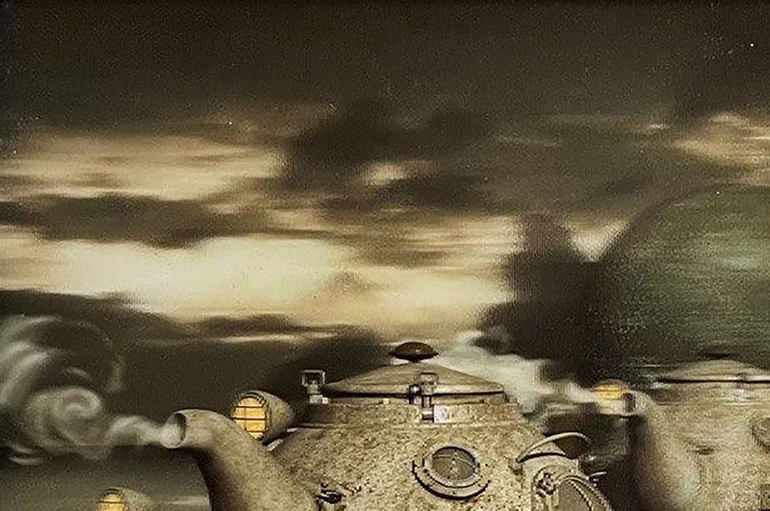 Digital art Mars rover tea party on Phobos Yuriy Laptev - 5