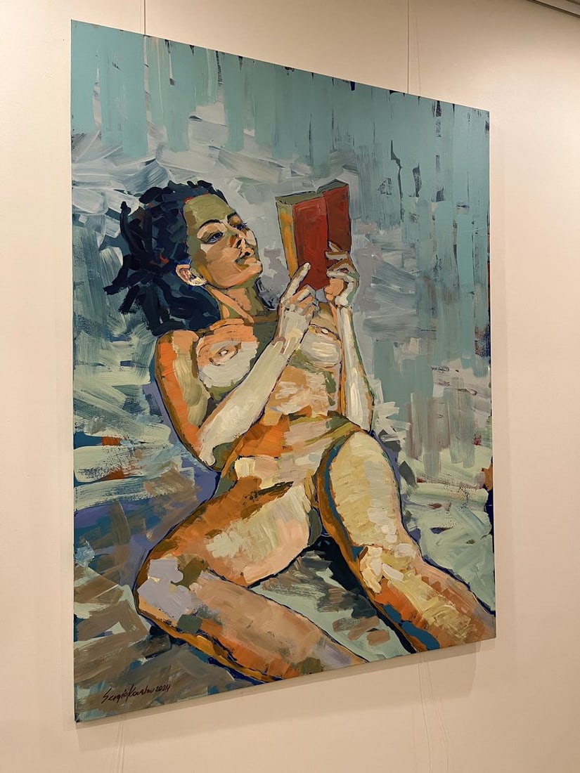 Acrylic painting Reading Time Serhiy Kovalev - 6