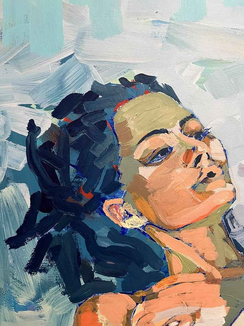 Acrylic painting Reading Time Serhiy Kovalev - 7