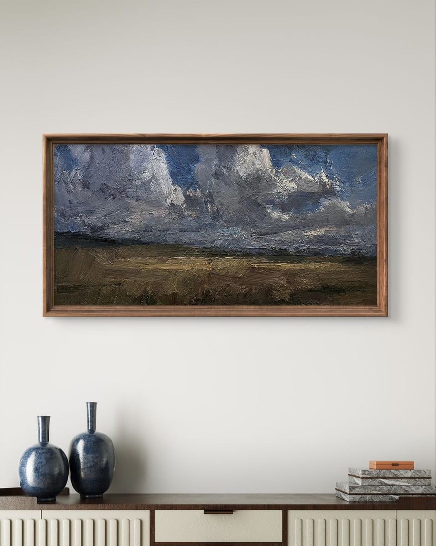 Oil painting Clouds over the field Arsen Rustamov - 4