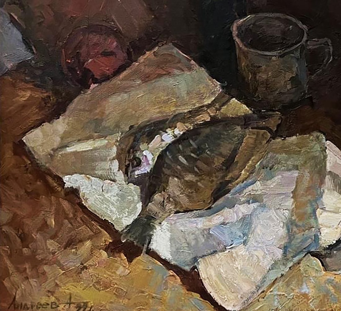 Oil painting Still life with fish Oleksandr Andreev - 6