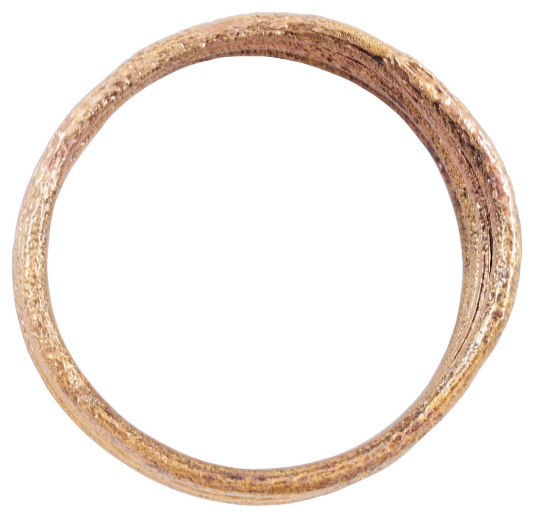 ANCIENT VIKING COIL RING 850-1050 AD, SIZE 11 1/2 - 2