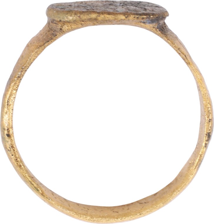 MEDIEVAL SORCERER'S PENTAGRAM RING, C.500-900 AD, SIZE 8 1/2 - 2