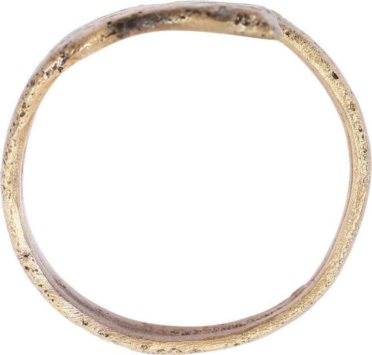 ANCIENT VIKING COIL RING, C.850-1050 AD, SIZE 8 3/4 - 2