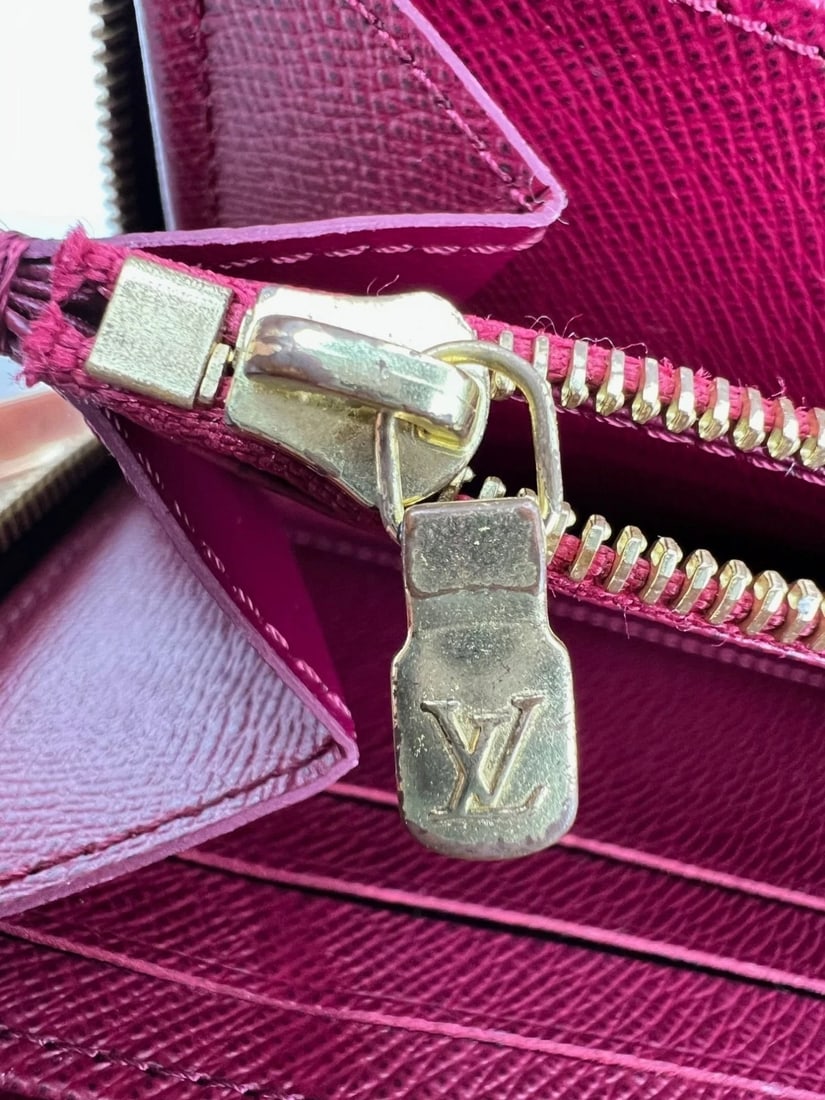Louis Vuitton Zippy Monogram Leather Fuchsia Wallet Clutch - 7