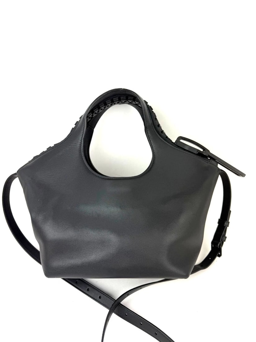 Balenciaga Calfskin Leather Megazip Black Shoulder Bag - 2