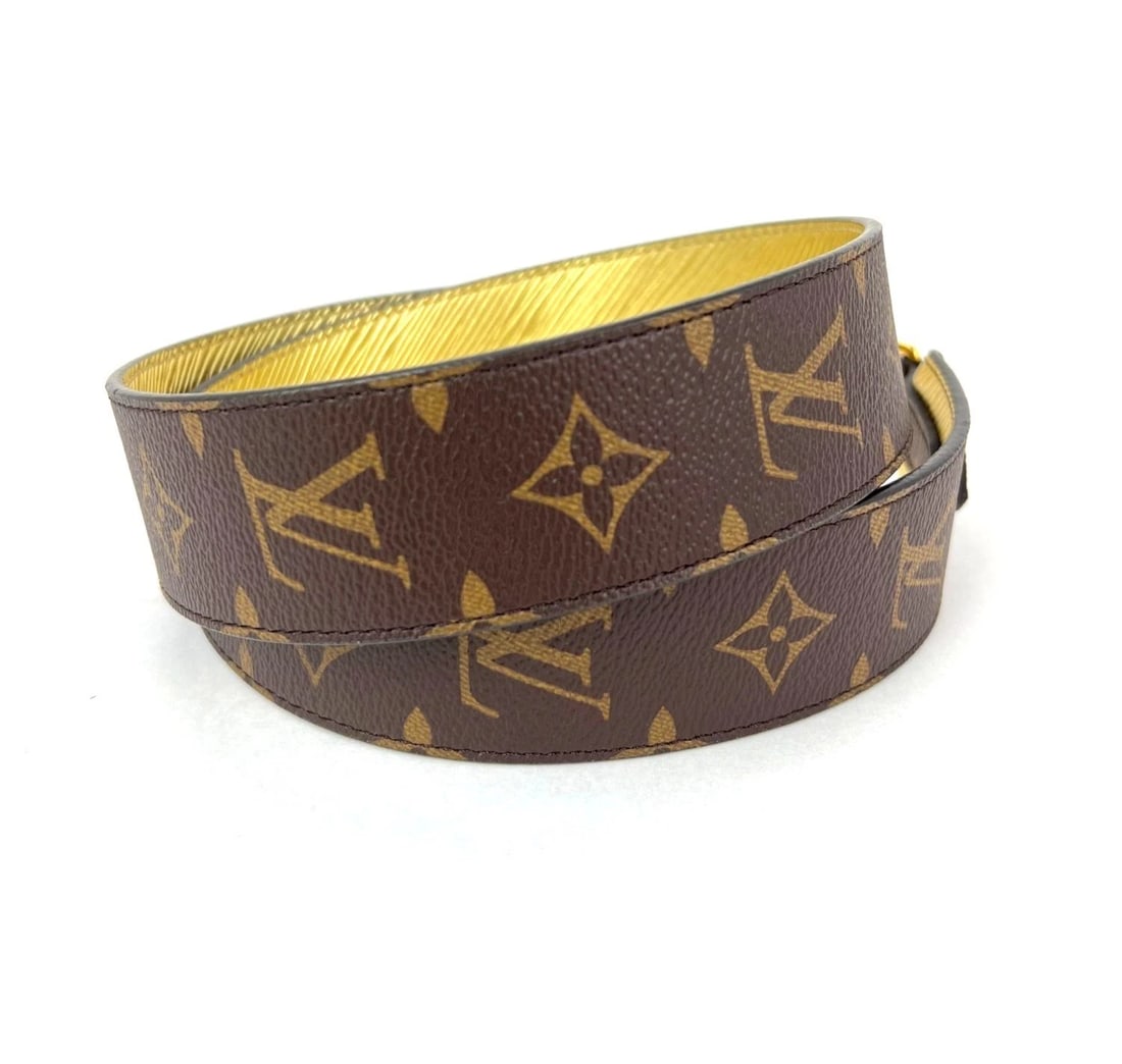 Louis Vuitton Bandouliere Reversible Monogram Gold Epi Shoulder Strap - 2
