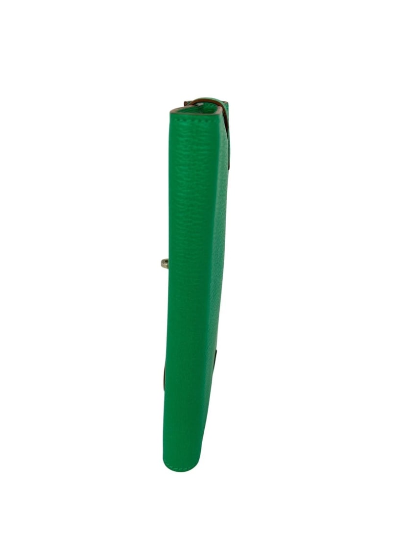 Hermes Chevre Mysore Kelly Longue Green Menthe Leather Wallet - 7
