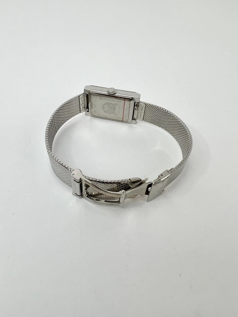 Gucci G-Frame Rectangular Stainless Steel Dial Watch - 12