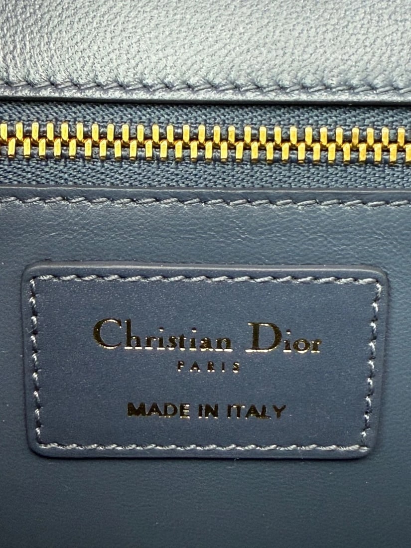 Christian Dior 30 Montaigne Smooth Calfskin Box Dark Denim Bag - 7