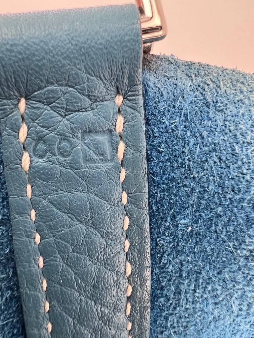 Hermes Taurillon Clemence Picotin 22 MM Blue Leather Hand Bag - 7
