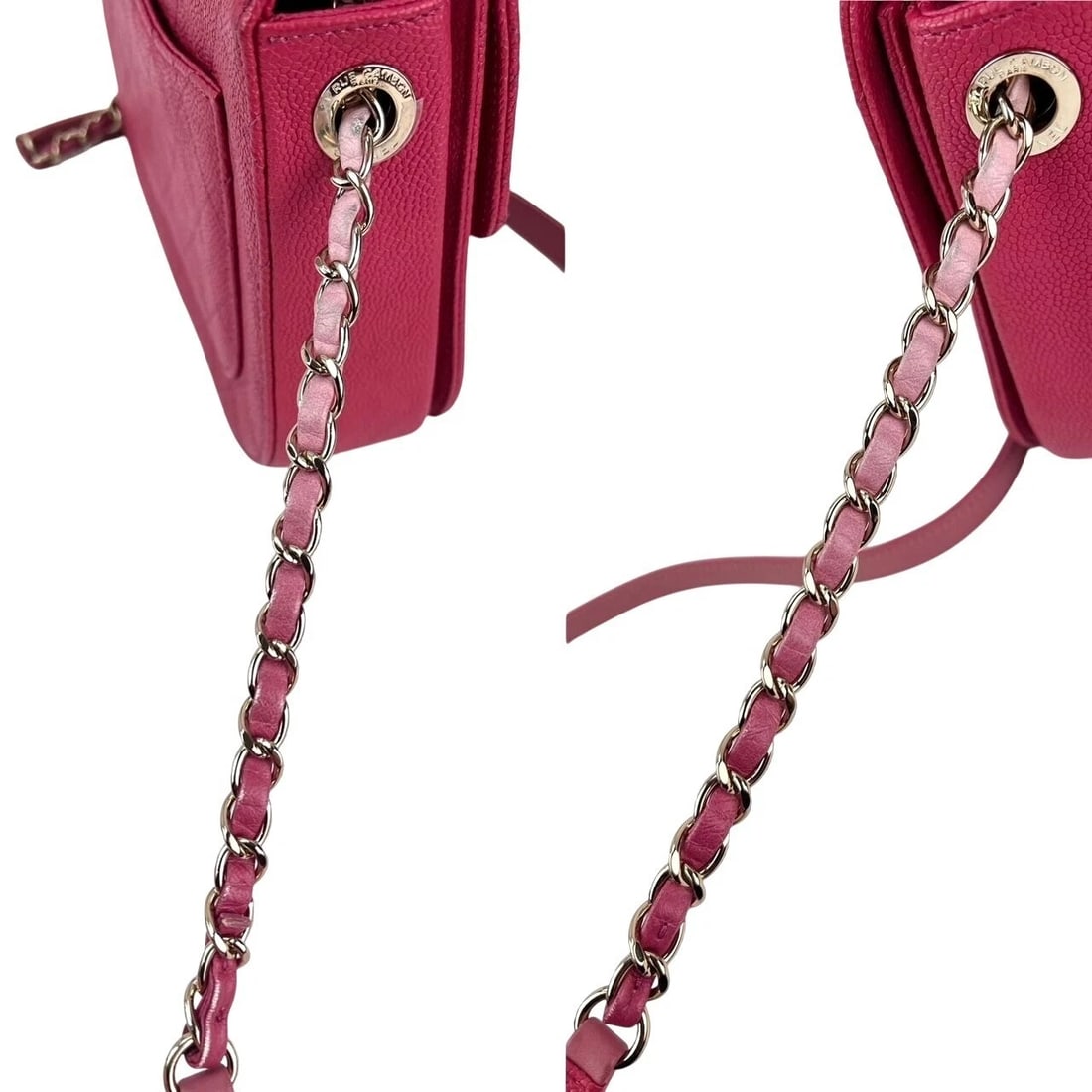 Chanel Paris-Cuba MM Caviar Leather Thread Around Pink Flap Handle Bag - 7
