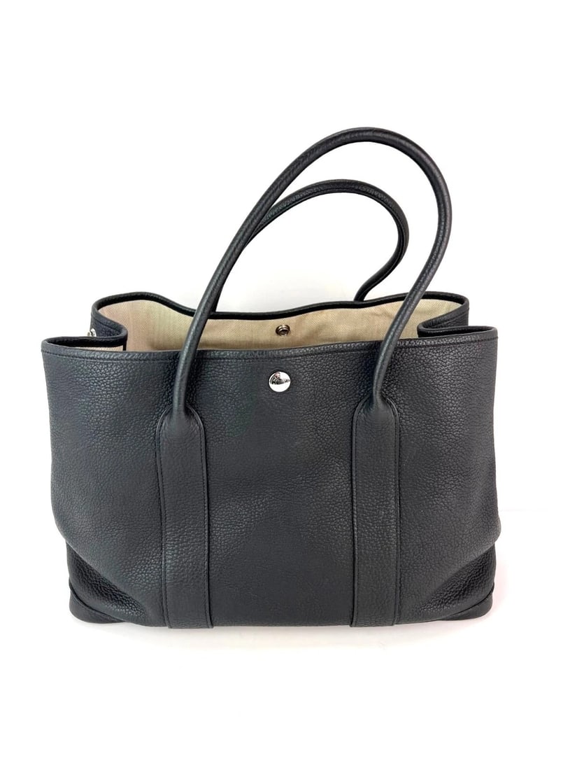 Hermes Negonda Garden Party MM 36 Black Leather Tote - 2