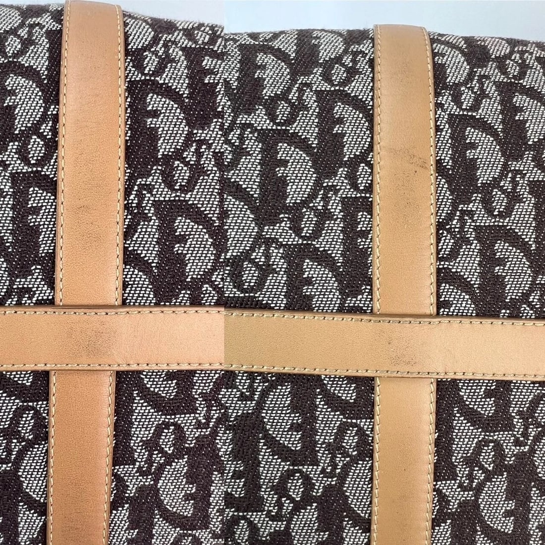 Christian Dior Vintage Trotter Diorissimo Medium Brown Boston Bag - 7