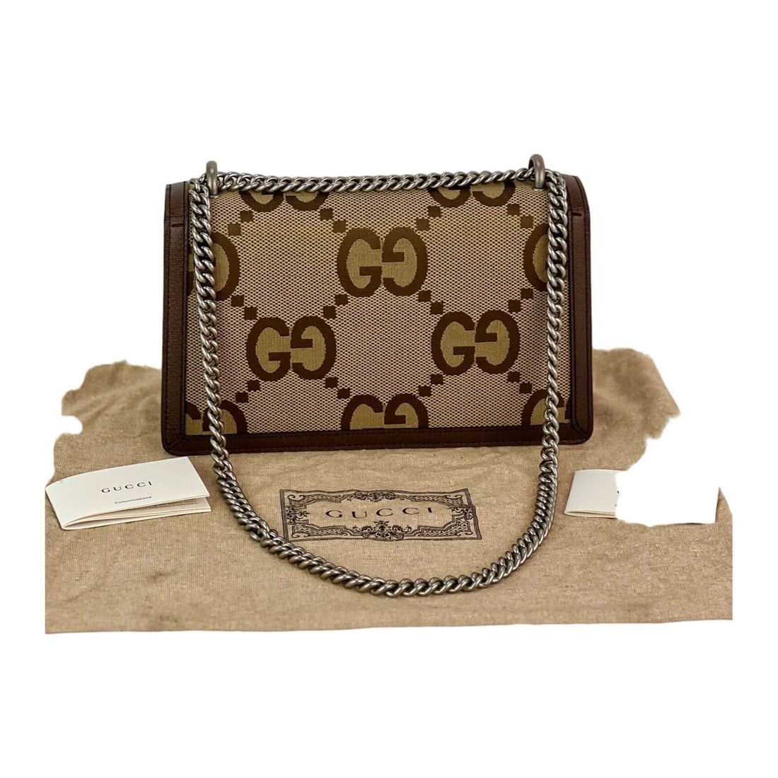 Gucci Dionysus Jumbo GG Canvas Beige Shoulder Bag Maxi - 2
