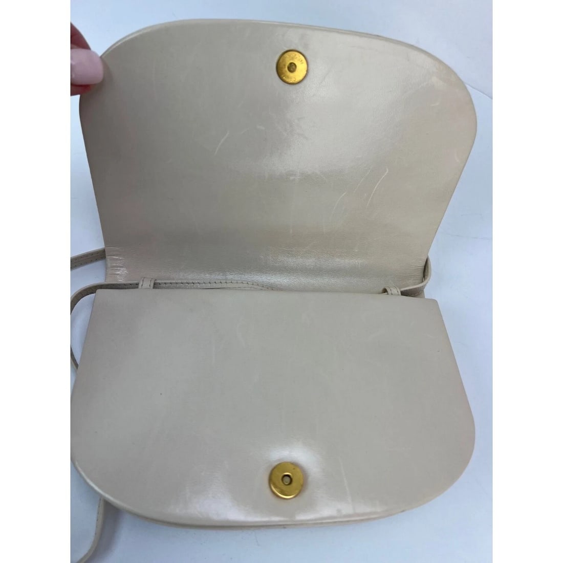 Bottega Veneta Intreciato white leather Shoulder Clutch Bag - 7
