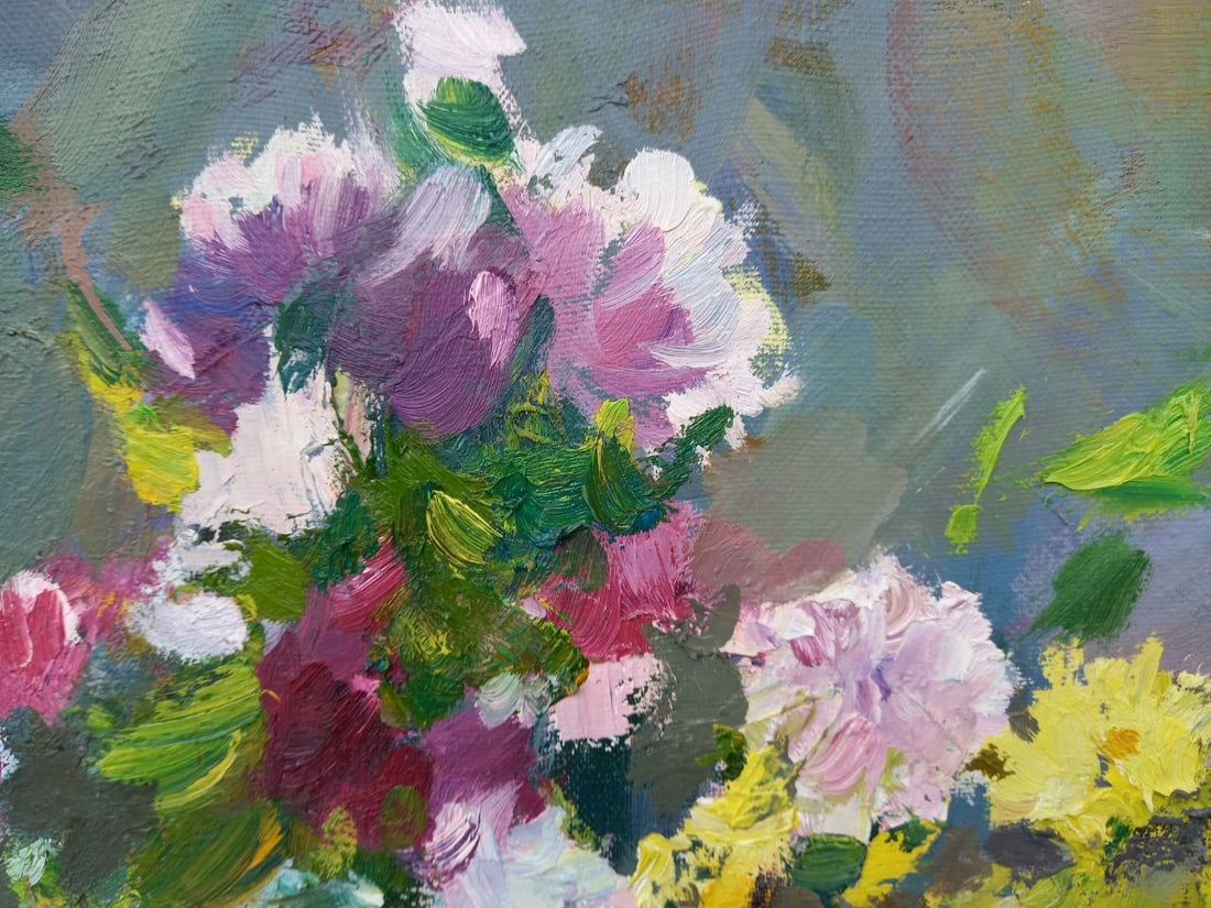 Oil painting Summer bouquet Alex Ditriev - 4