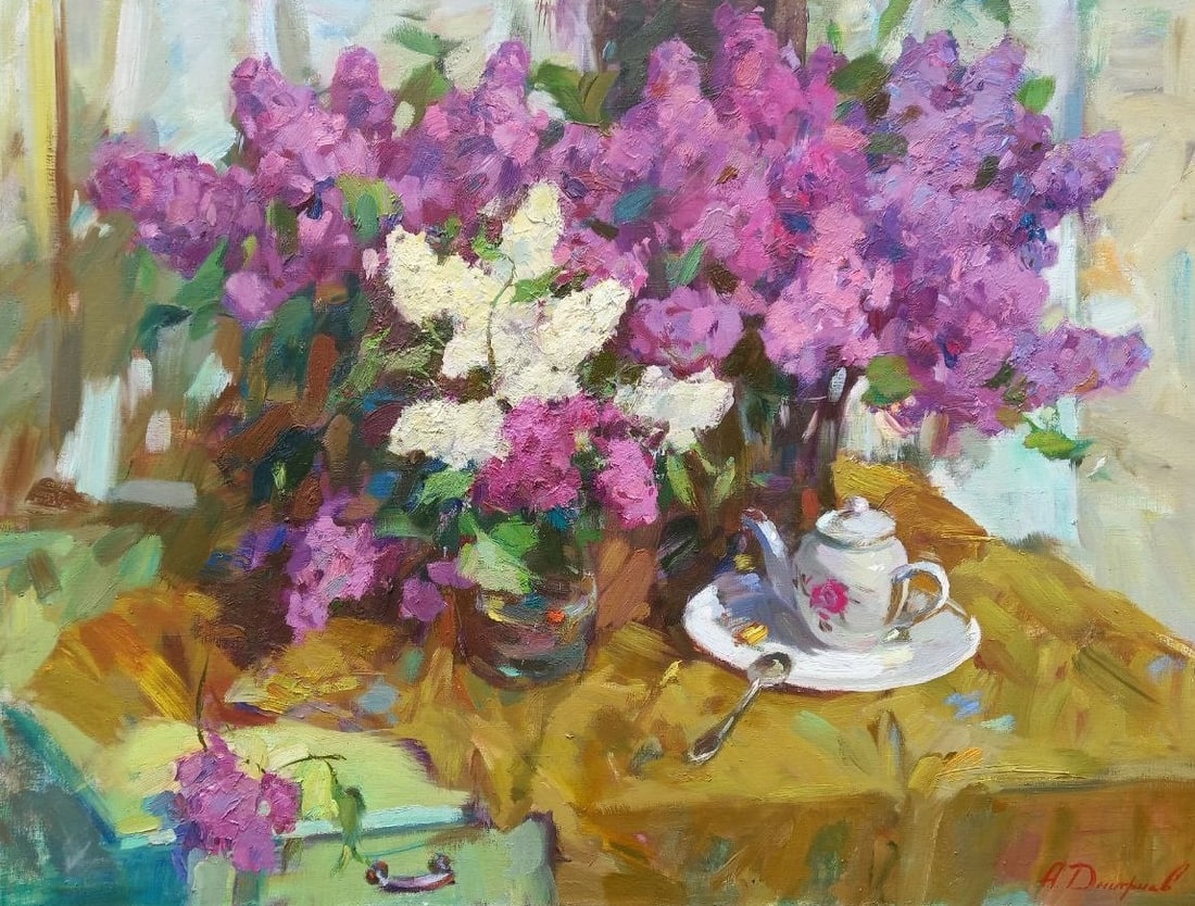Oil painting Lilac velvet Alex Ditriev: Title : Oil painting Lilac velvet Alex Ditriev Description: 20AD Painter: Alex Ditriev Size: 90x70 cm/35.4x27.5 inches Components: oil, canvas Original painting from our collection ERA: 2021 Short inf