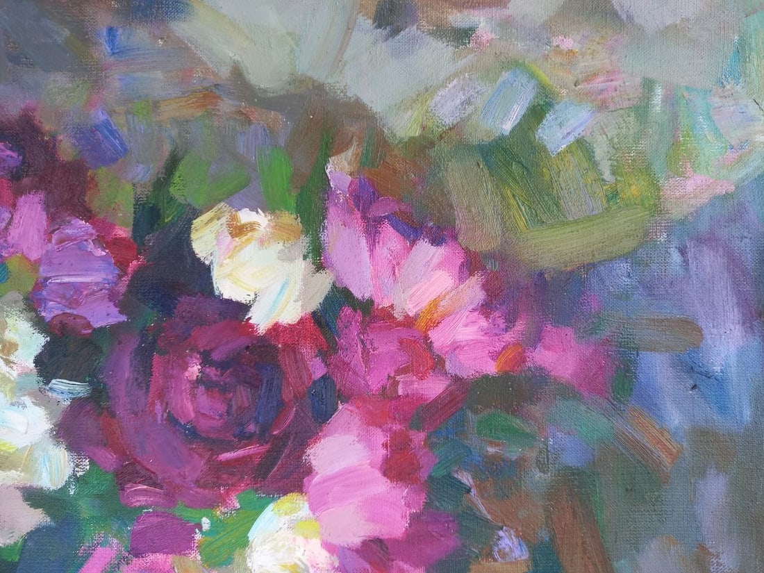Oil painting Peonies Alex Ditriev - 2
