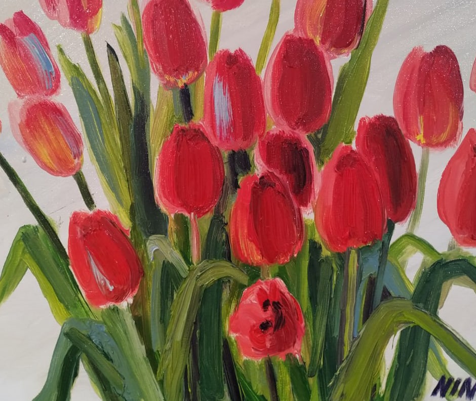 Oil painting Tulips Nina L - 8