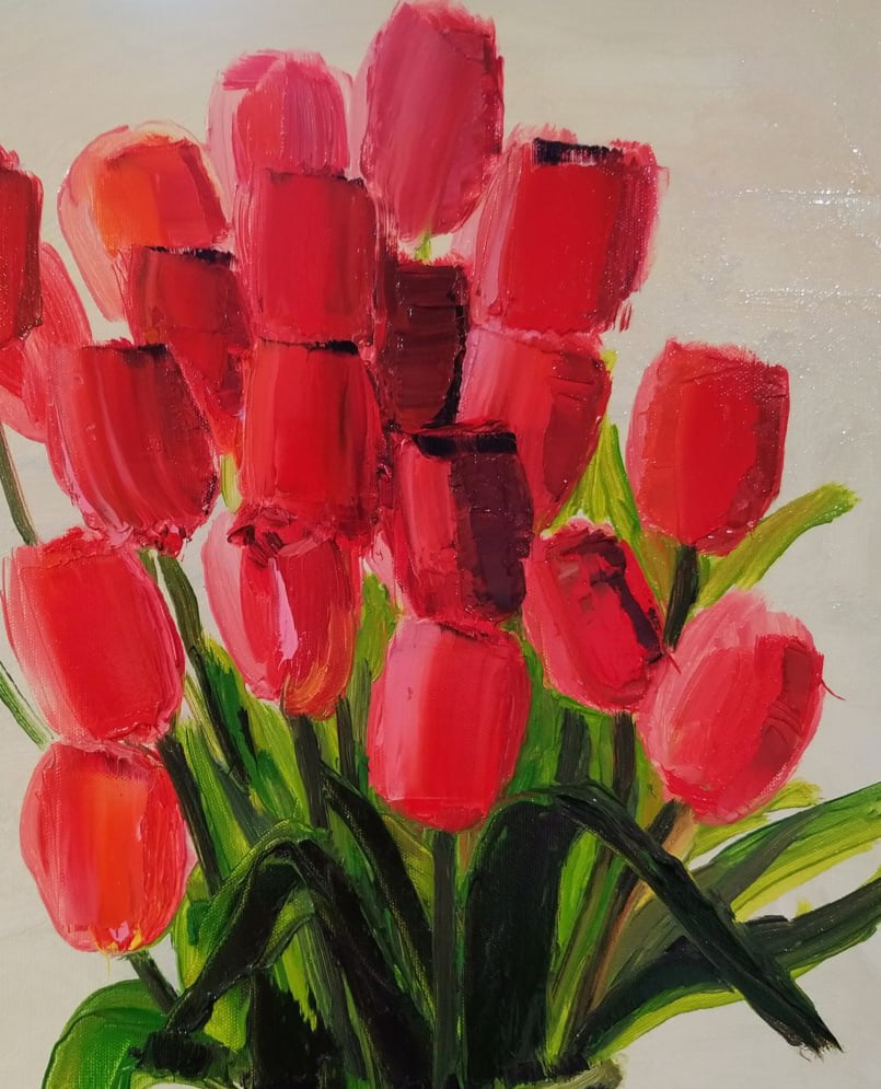 Oil painting Tulips Nina L - 3