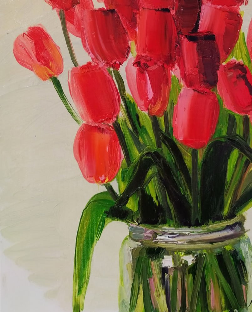 Oil painting Tulips Nina L - 4