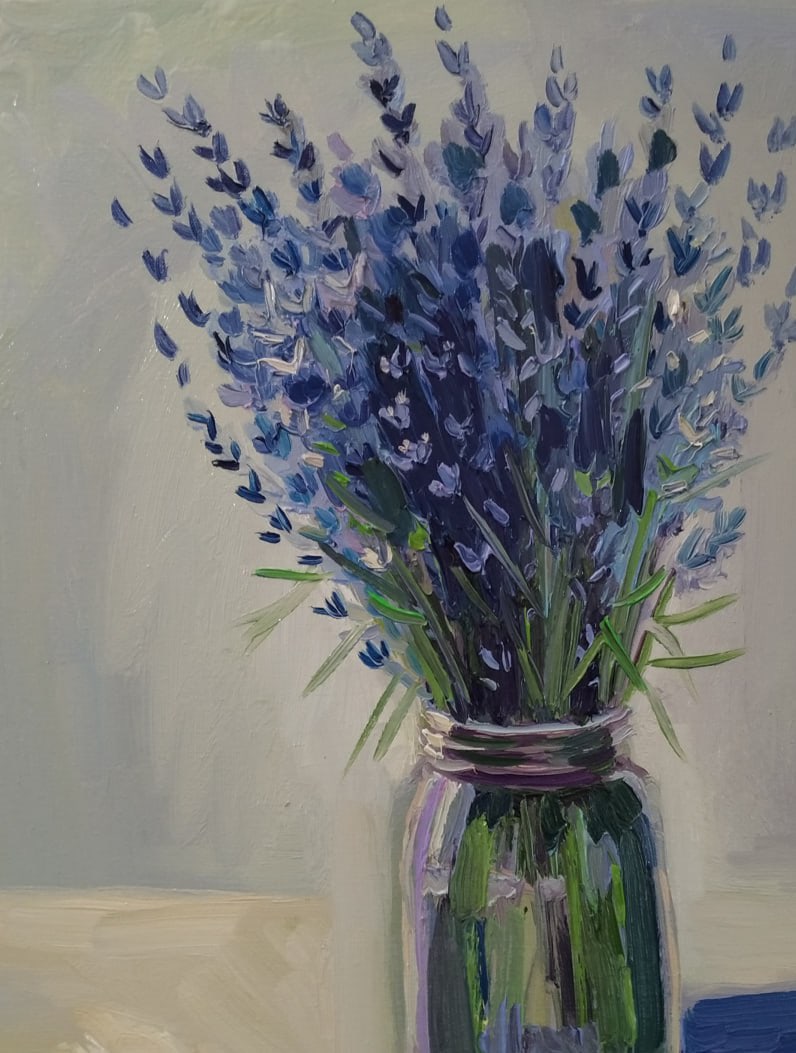Oil painting lavender Nina L - 2